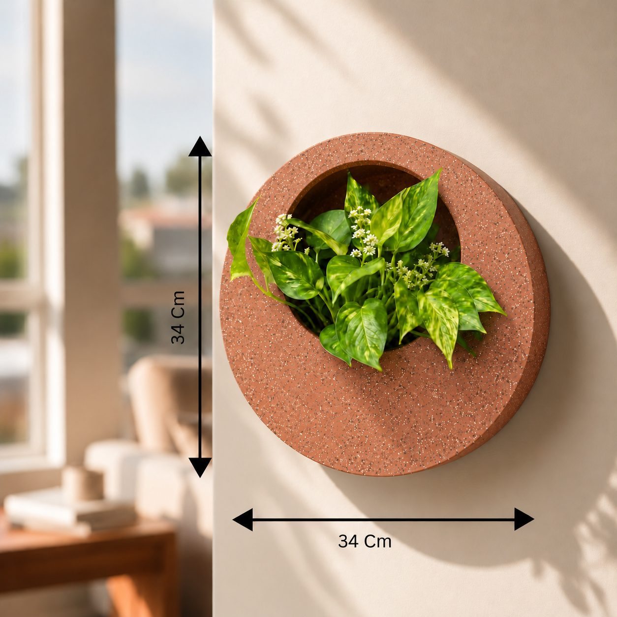 Full Moon Wall Mount Planter Redstone