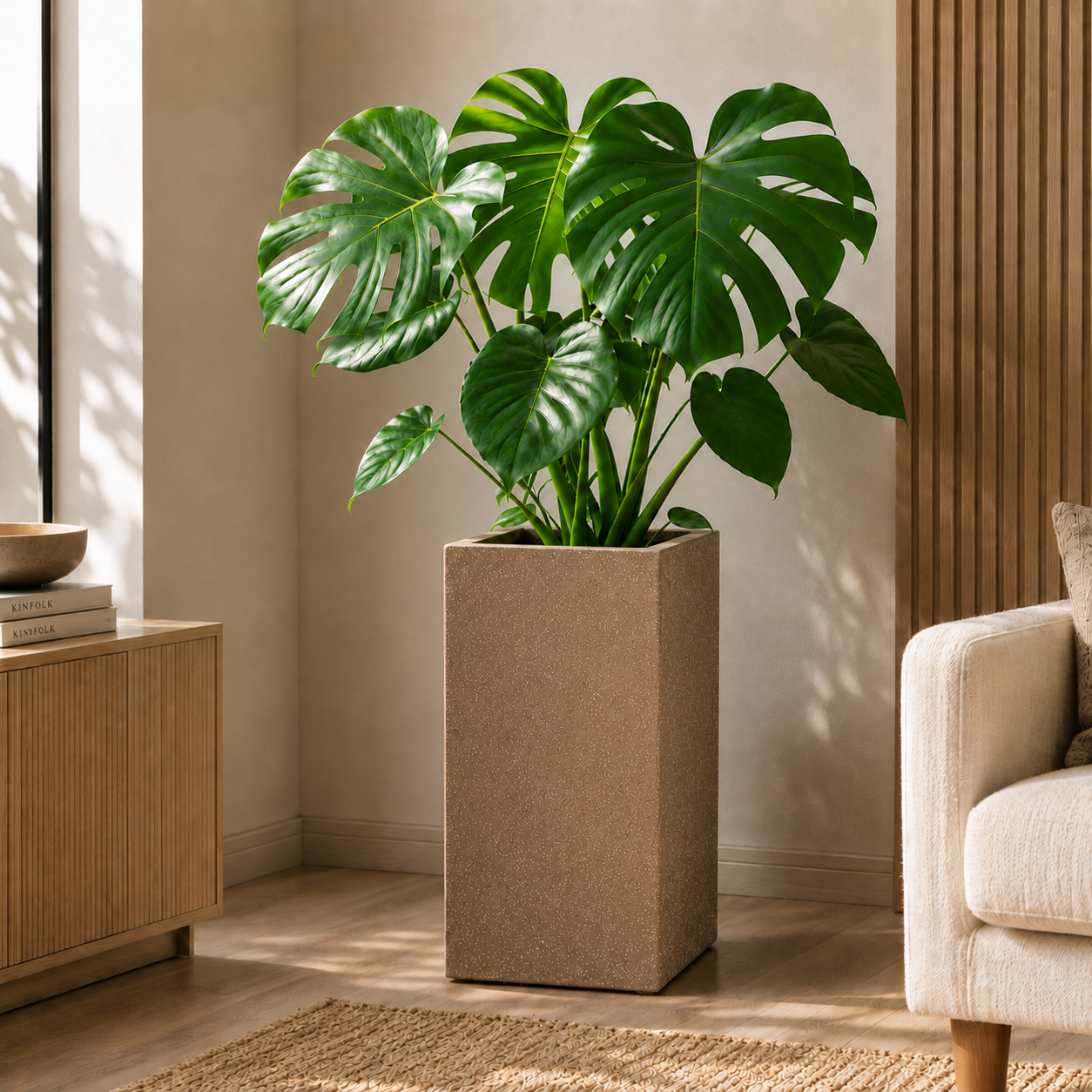 Roto Molded Planter - Square__Redstone