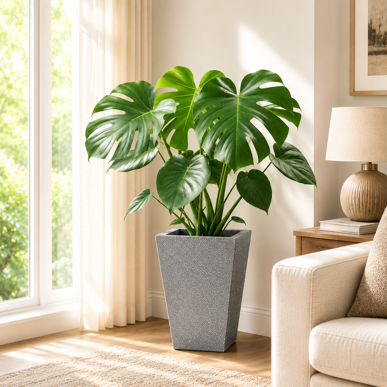 Roto Molded Planter - Vertical__Greystone