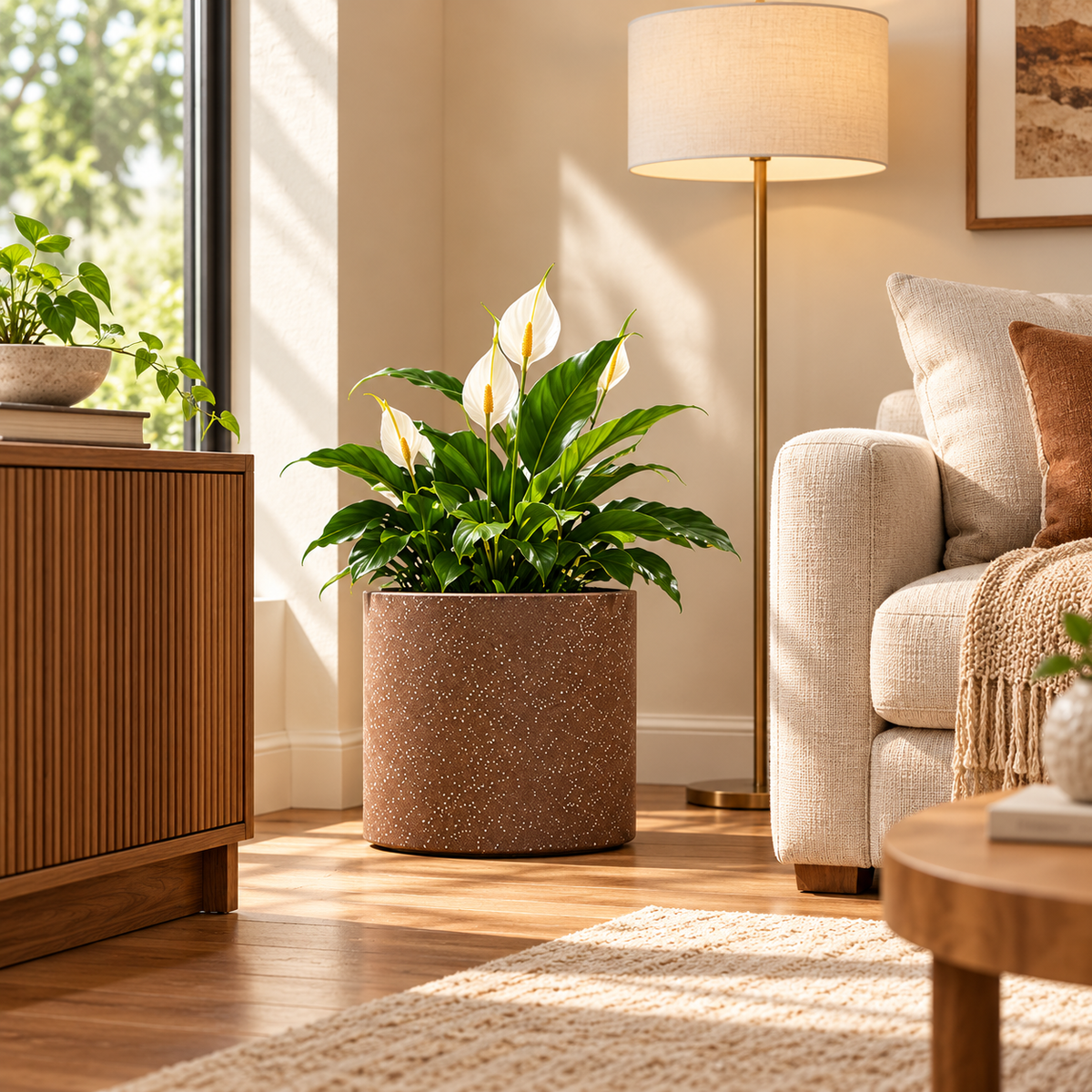 Roto Molded Planters - Round - Chocolatestone
