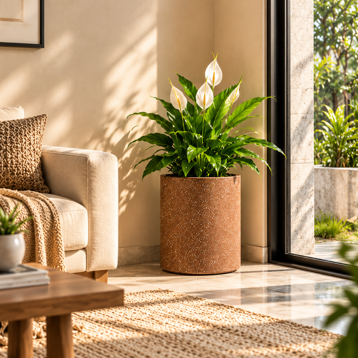 Roto Molded Planters - Round - Chocolatestone