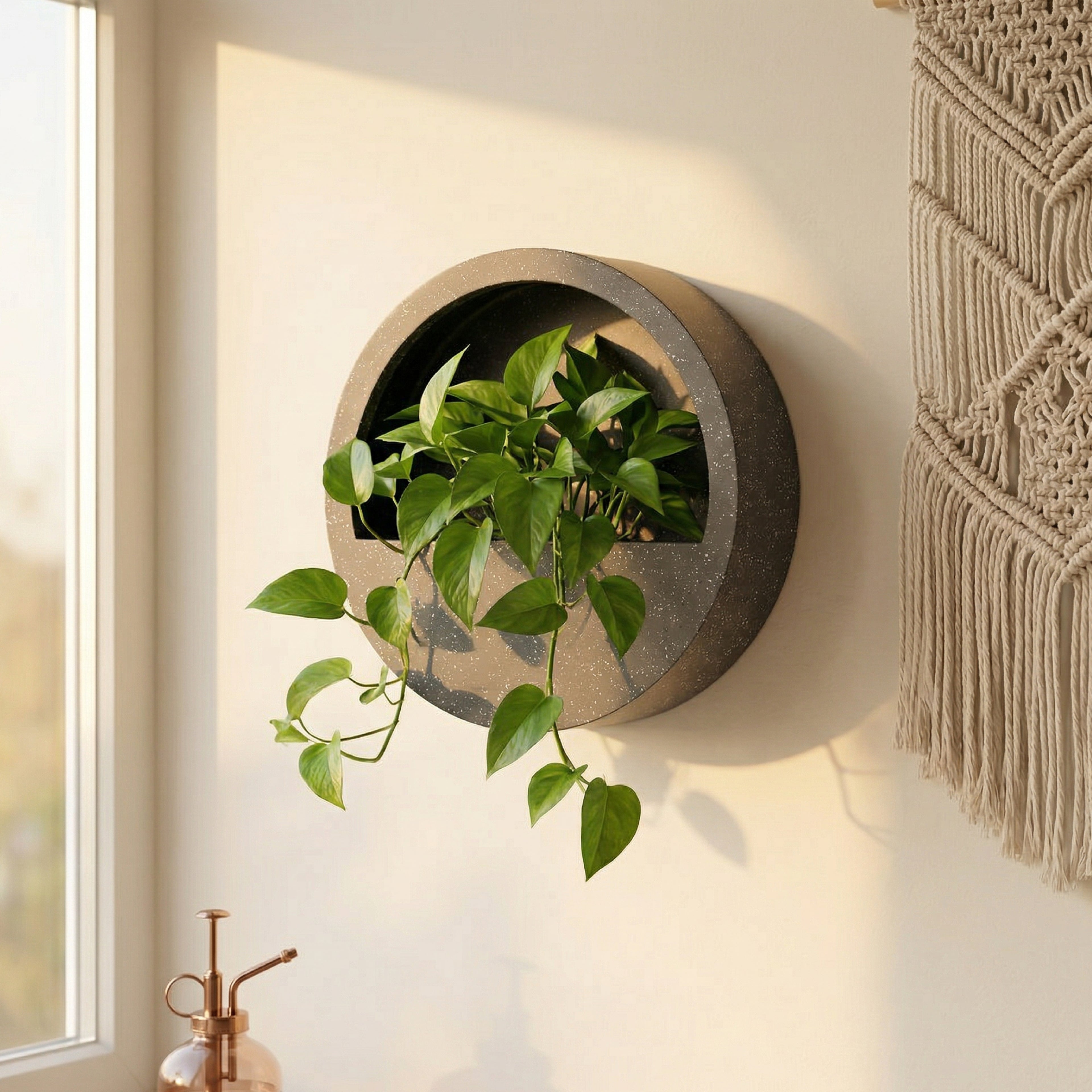 Half Moon Wall Mount Planter