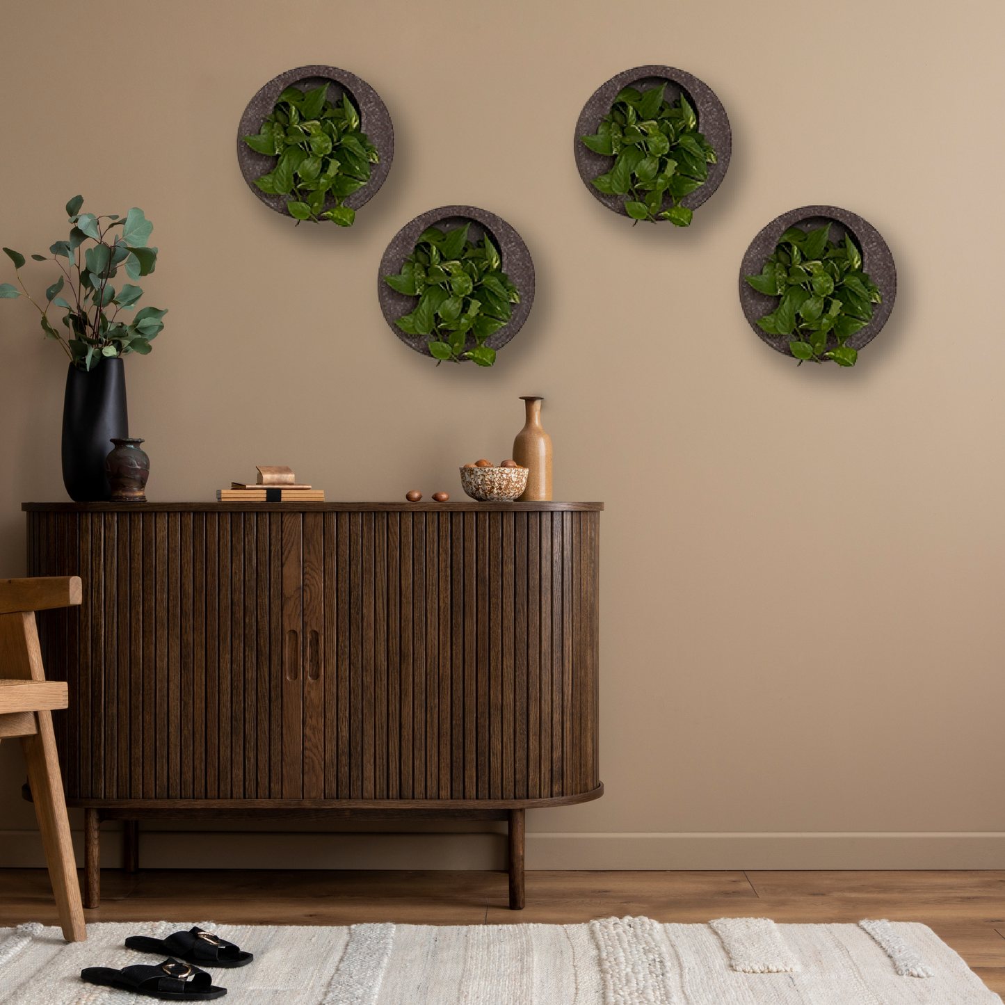 Full Moon Wall Mount Planter 1__Chocolatestone