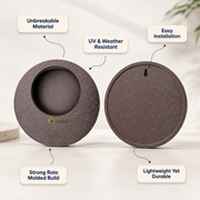 Full Moon Wall Mount Planter Chocolatestone