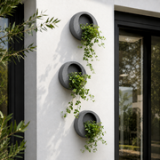 Full Moon Wall Mount Planter Greystone