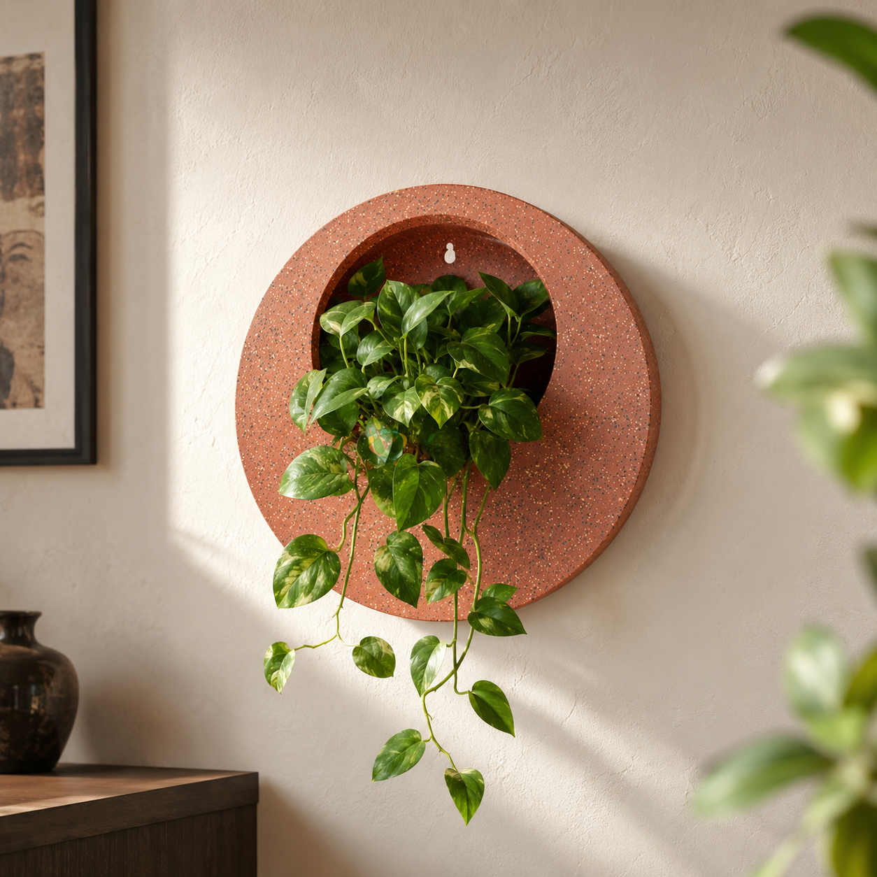 Full Moon Wall Mount Planter Redstone