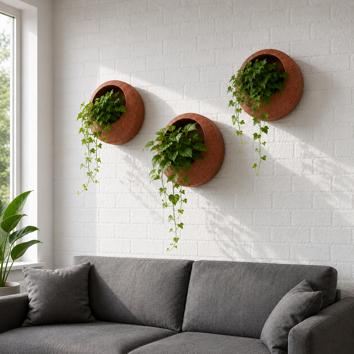 Full Moon Wall Mount Planter Redstone