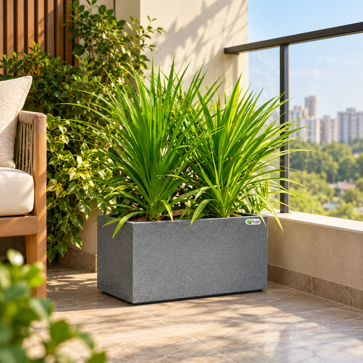 Roto Molded Planters - Rectangle - Greystone