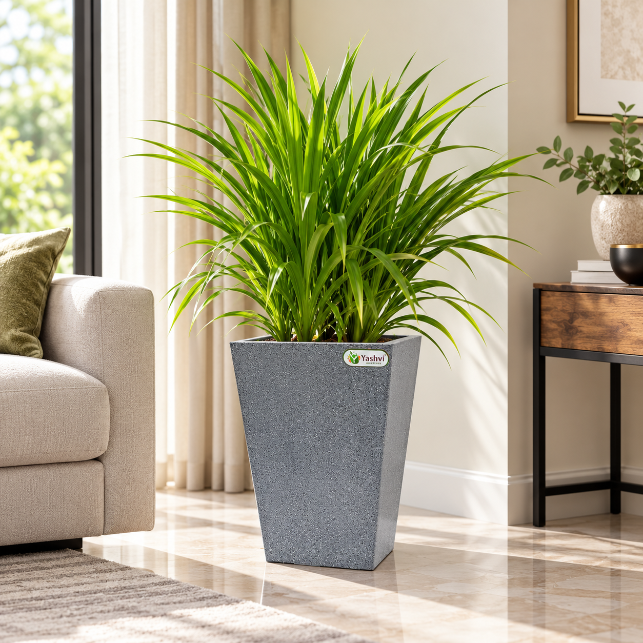 Roto Molded Planters - Vertical - Greystone