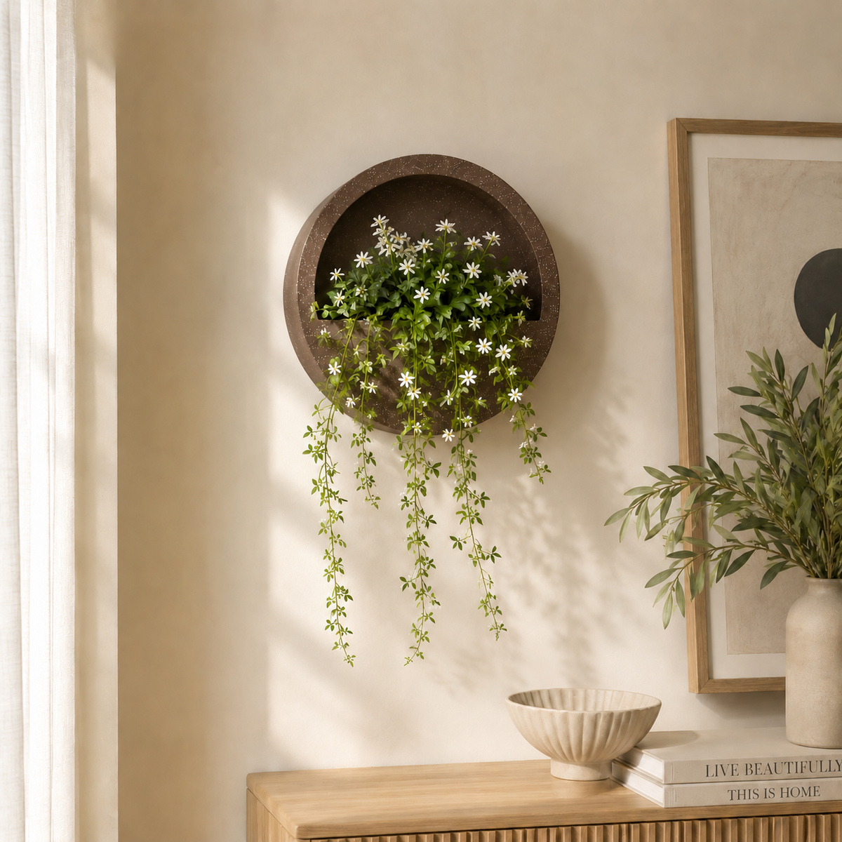 Half Moon Wall-Mount Planter – Chocolatestone