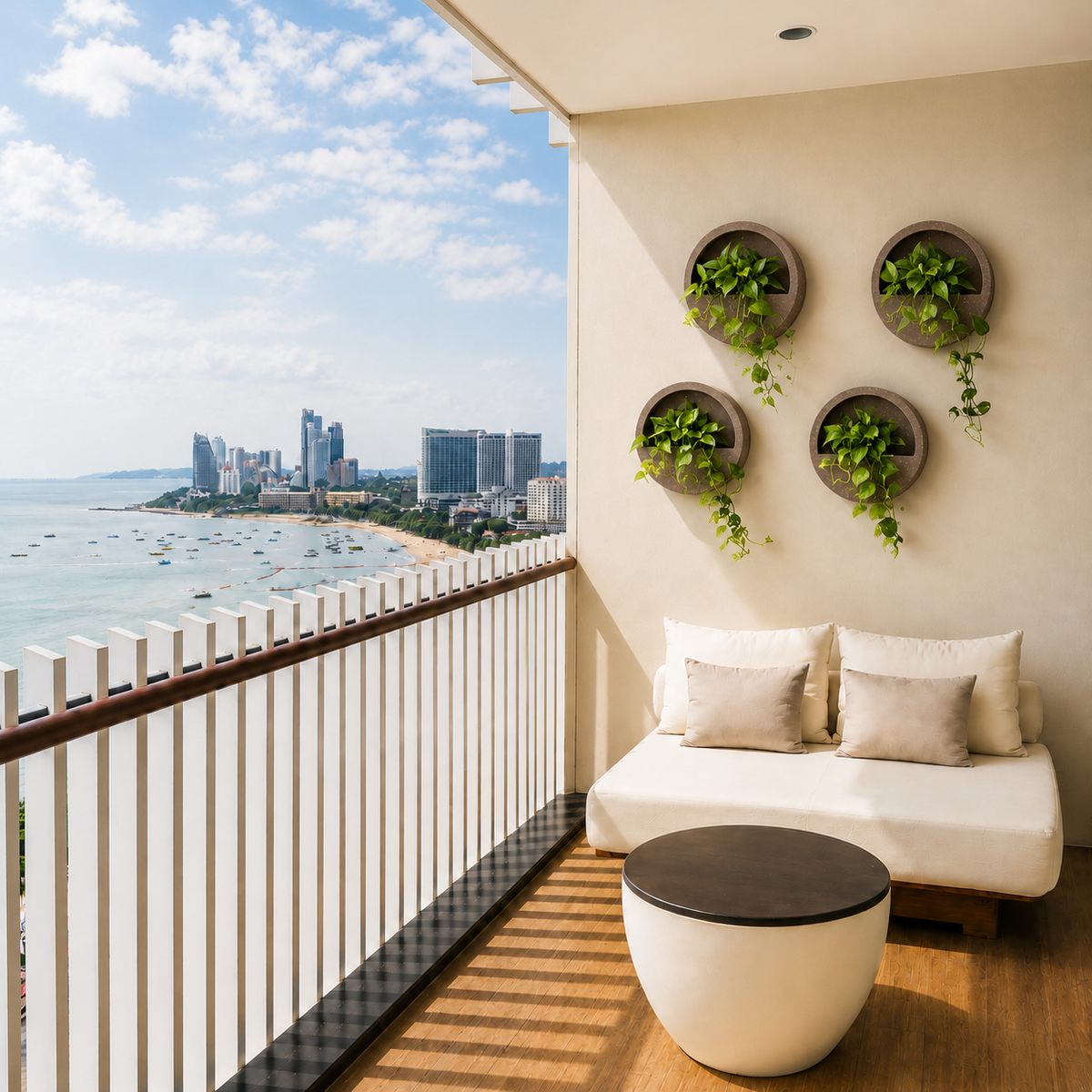 Half Moon Wall Mount Planter - Coffeestone