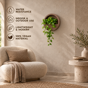 Half Moon Wall Mount Planter - Coffeestone