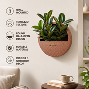 Half Moon Wall Mount Planter__Redstone