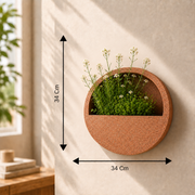 Half Moon Wall Mount Planter__Redstone