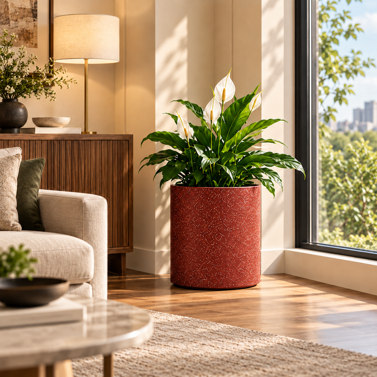 Roto Molded Planters - Round - Redstone