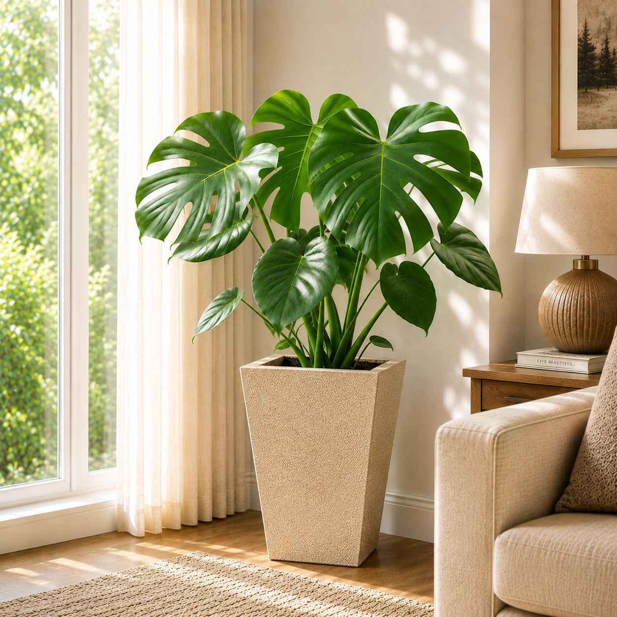 Roto Molded Planter - Vertical__Sandstone
