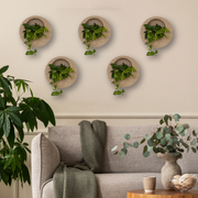Full Moon Wall Mount Planter 3__Sandstone