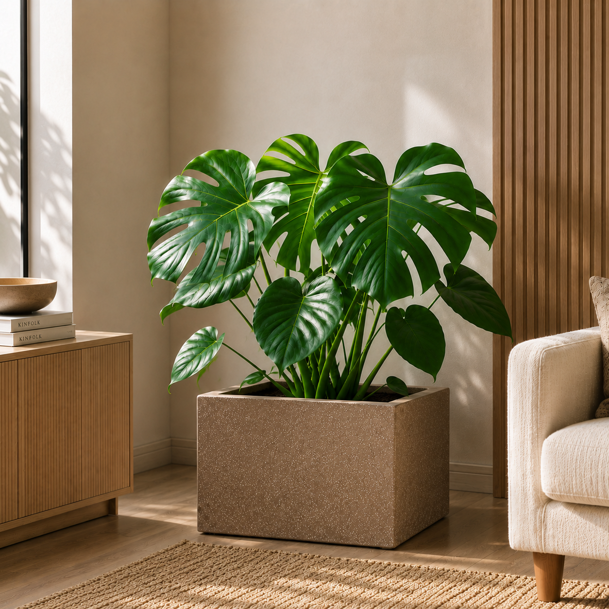 Roto Molded Planter - Square__Greystone