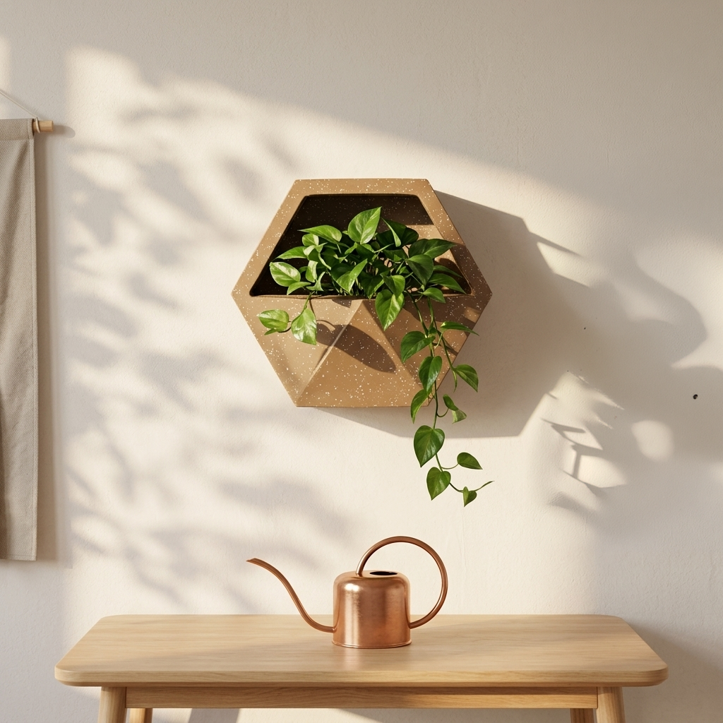 Hexagonal Wall Mount Planter