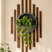Half Moon Wall Mount Planter - Greystone